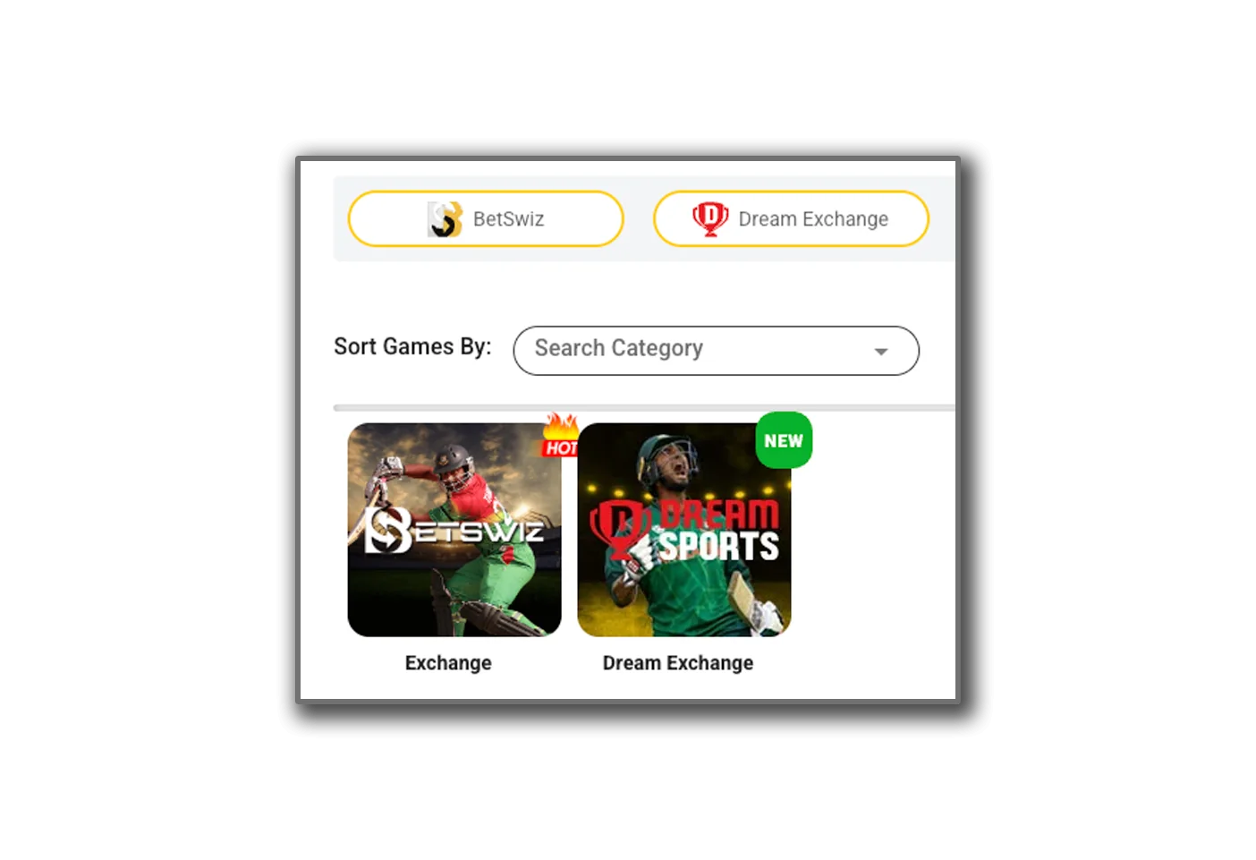 Selecting a cricket match